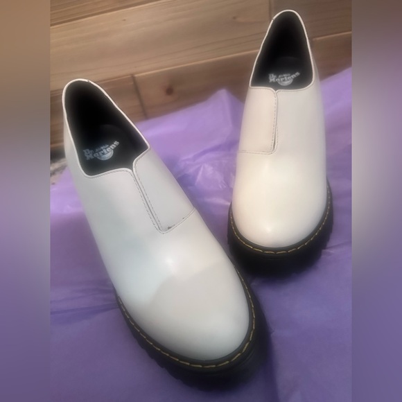 👀 Brand New In Box DR MARTENS Cordelia Platform Heels White Pumps 8 NIB - Picture 4 of 15